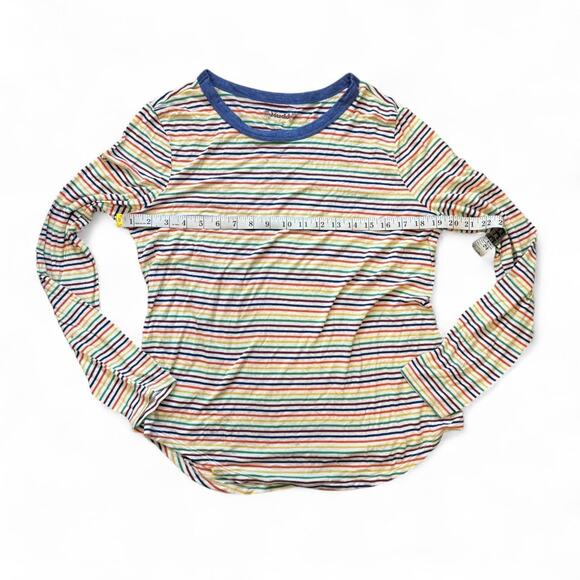 Y2k 2000s twee mudd primary colors striped long sleeve tee womens size large - Picture 4 of 6